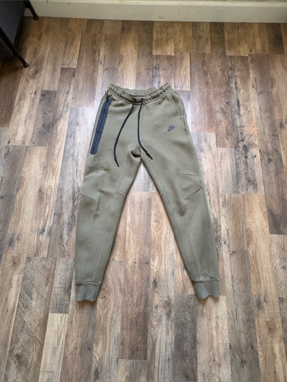 Men's Olive Green Jogger Pants with Elastic Waist